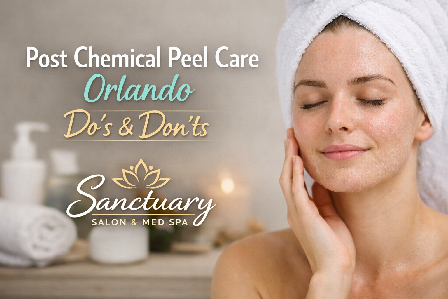 Post chemical peel care Orlando at Sanctuary Salon & Med Spa