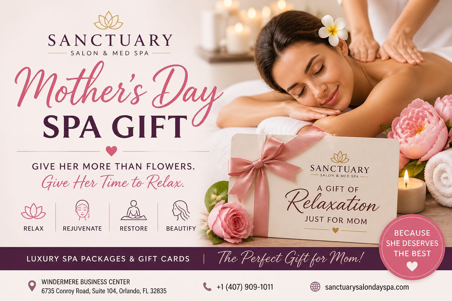 Mother’s Day spa gift Orlando
