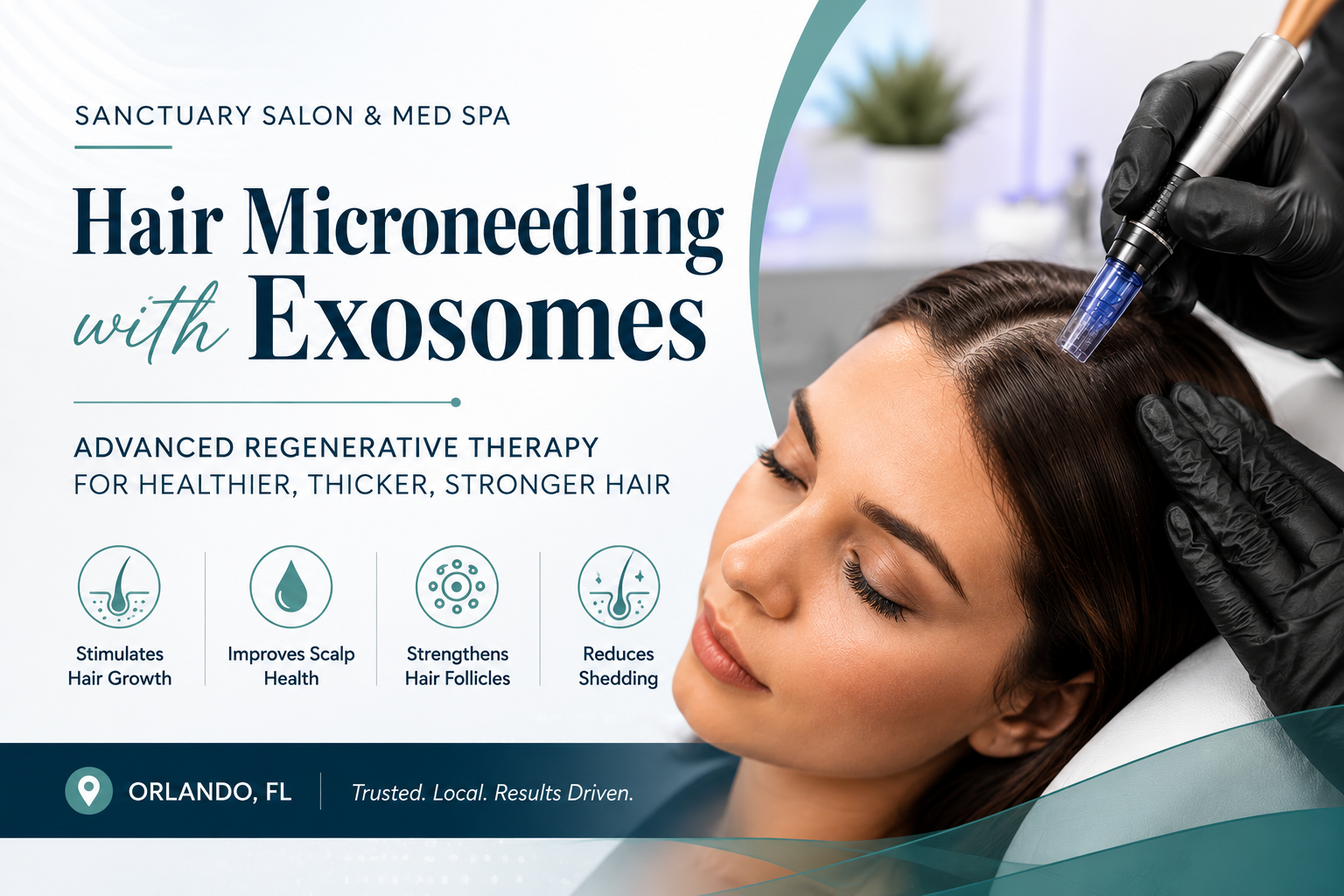 Hair Microneedling with Exosomes
