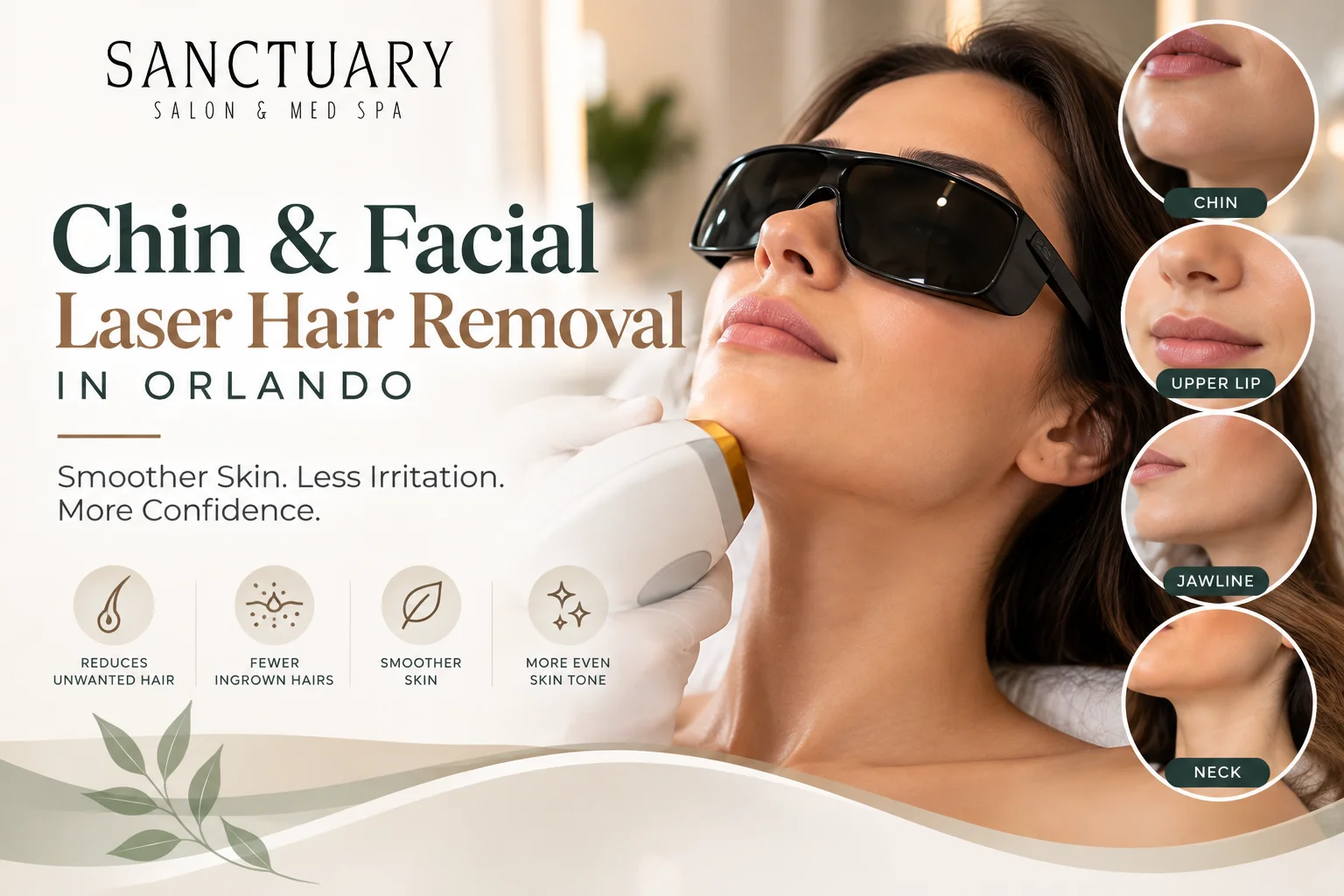 Chin laser hair removal for women in Orlando